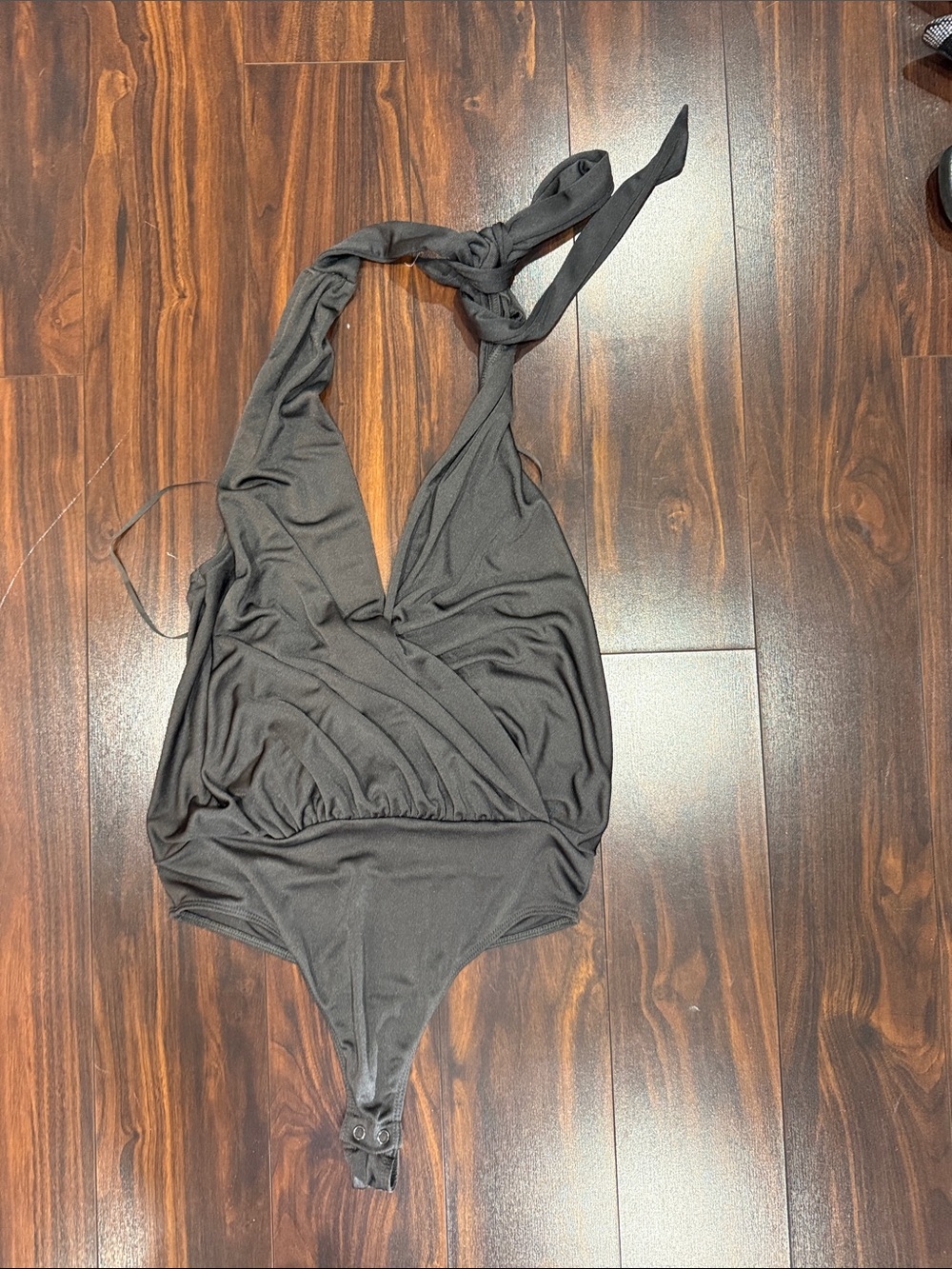 Express Black Halter Wrap Bodysuit